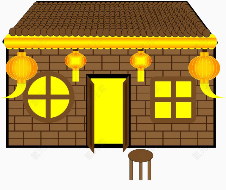 简易的黄色小屋