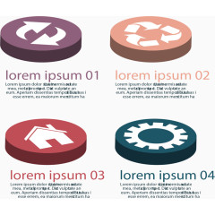 3D立体图标分类标签