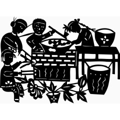 春节矢量元素窗花中国风