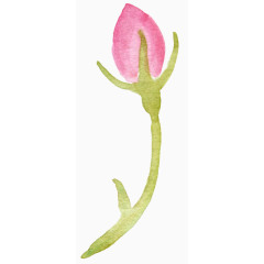 水彩墨迹花朵图案