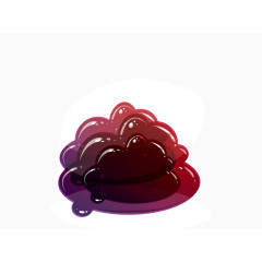 水晶云状装饰图形矢量素材