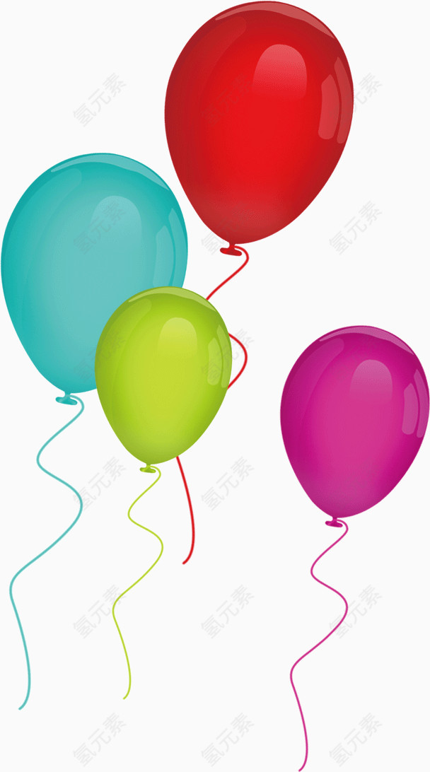 漂浮飘荡彩色气球泡泡