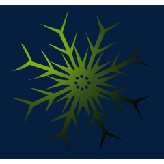 矢量渐变绿色雪花