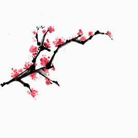 水墨花