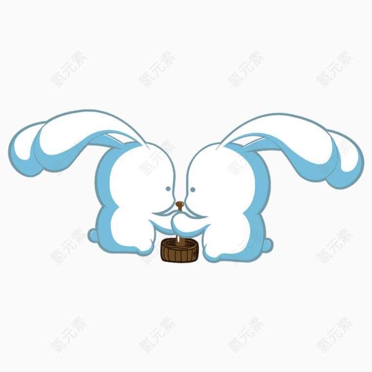 卡通小兔子元素