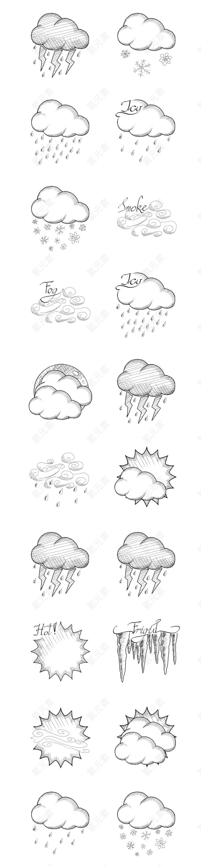 天气预报图标