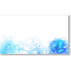 水彩墨迹名片设计矢量图