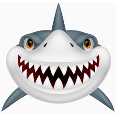 尖牙张嘴鲨鱼免抠素材