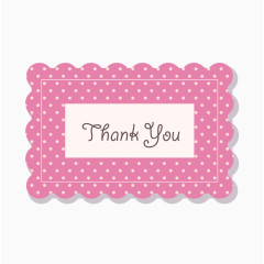 矢量小清新可爱标签粉色卡片