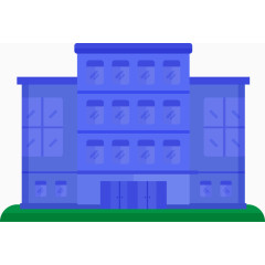 蓝色建筑设计矢量