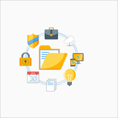 扁平化流程图标