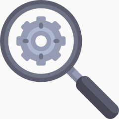 一个灰色的放大镜