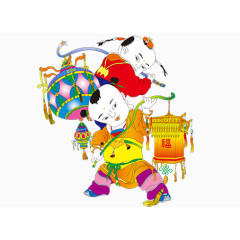 年娃福娃年会元宵节装饰元素