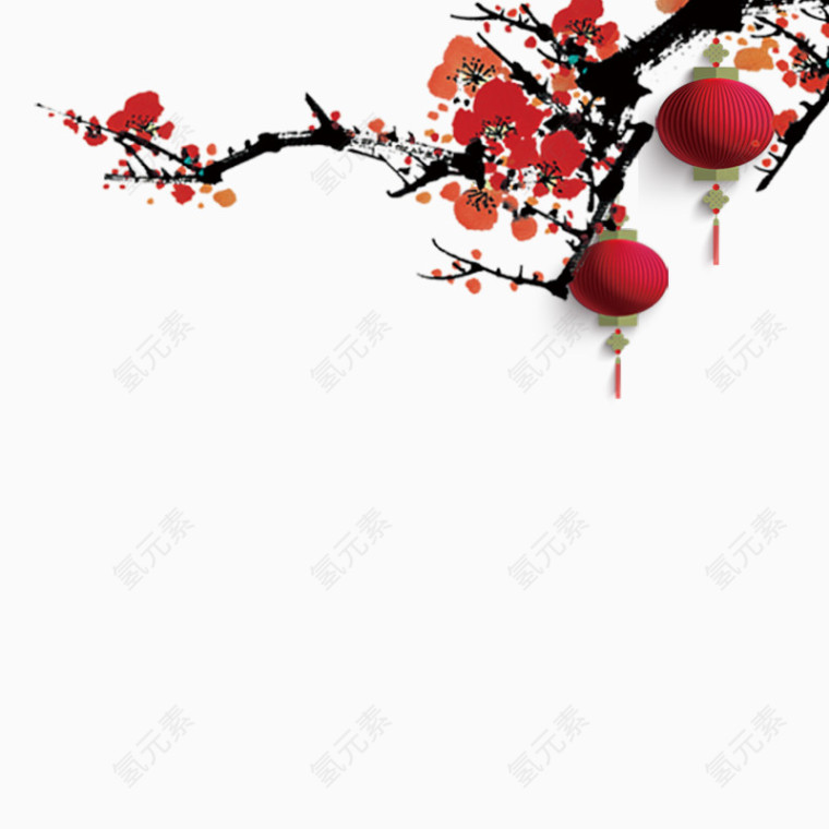 梅花灯笼高挂