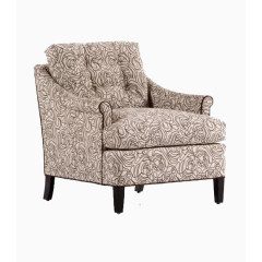 米黄色线条印花布艺沙发