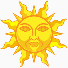 可爱太阳插画矢量图