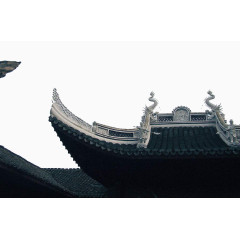 中式屋檐建筑装免抠素材