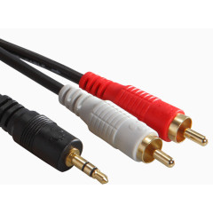 金色插头音频线