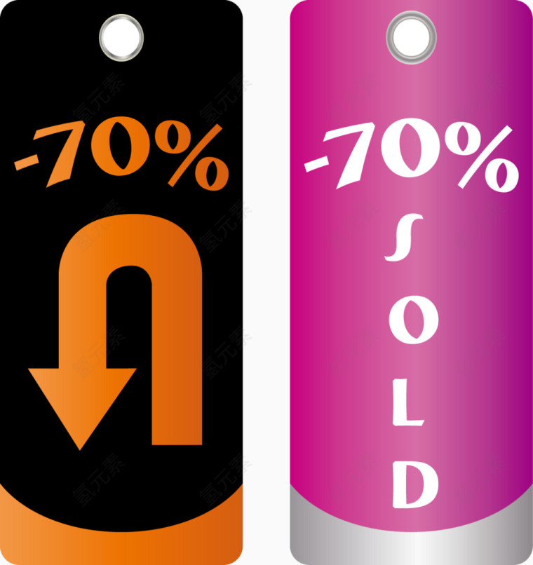 矢量创意设计商品折扣促销标签