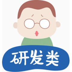 卡通戴眼镜的男子