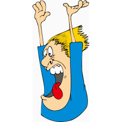 卡通过山车尖叫人物