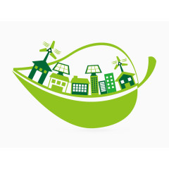 绿色城市环保元素