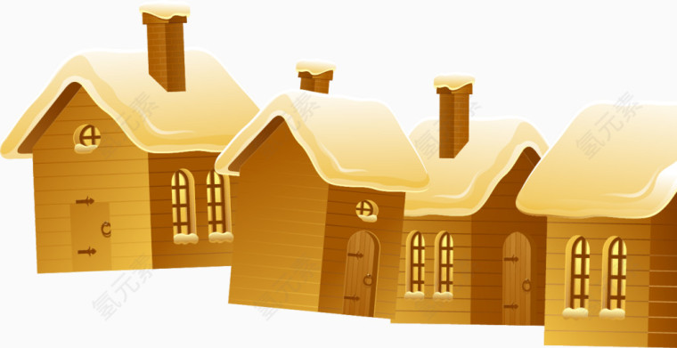 金色房屋图案
