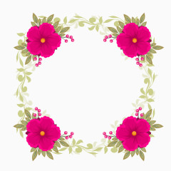 四朵红花矢量图文件