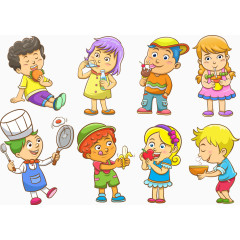 在吃饭的小朋友