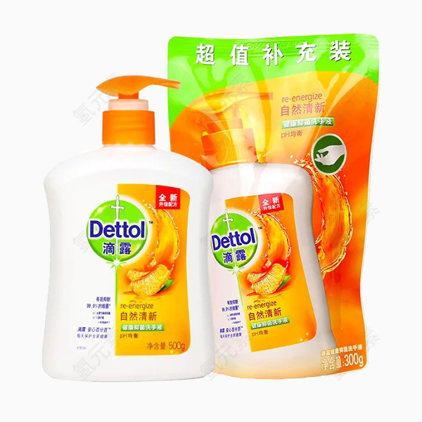 Dettol 滴露 自然清新洗手液 500克/瓶 黄