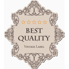 圆形异形欧式花纹标签