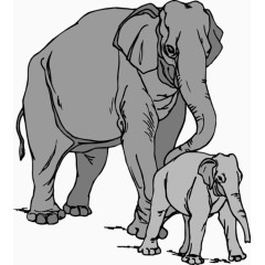 卡通大象免扣素材