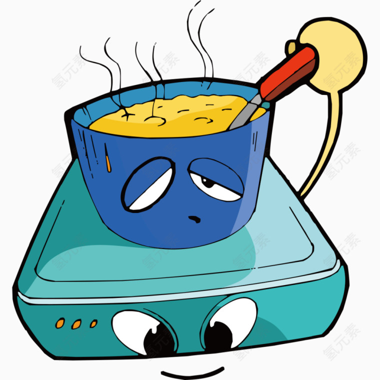 手绘加热器材表情