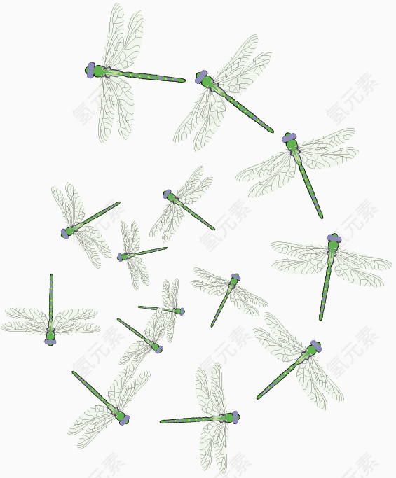 有质感的可爱蜻蜓元素