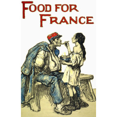 小女孩给法国人喂食物