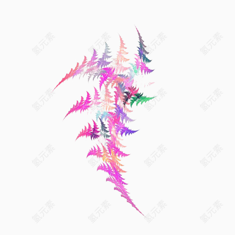 彩色手绘圣诞树