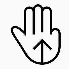 手指手势手刷卡三起来hawcons手势笔划