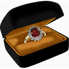 黑色丝绒戒指盒