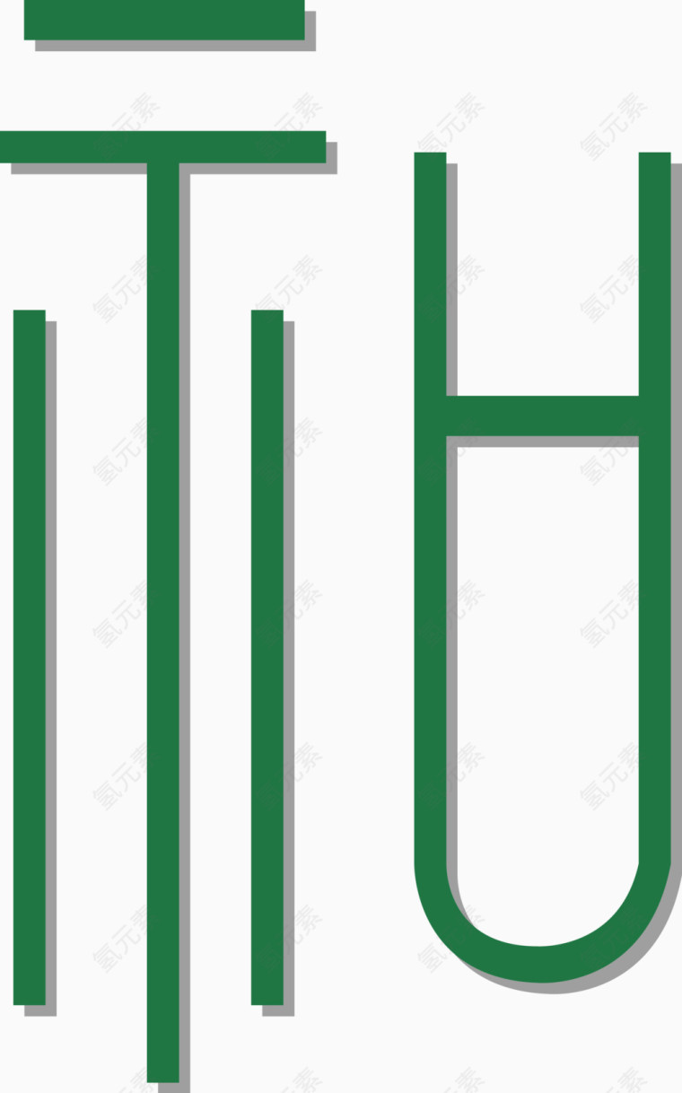 创意线条福字矢量图