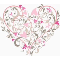 花边爱心矢量