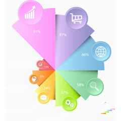 矢量商务图表箭头