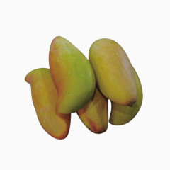 一堆绿色的芒果