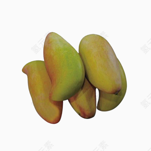 一堆绿色的芒果