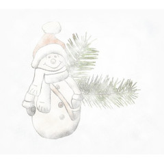 唯美圣诞节雪人卡通