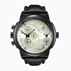 警察大表盘多地计时石英表