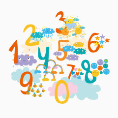 矢量趣味数字