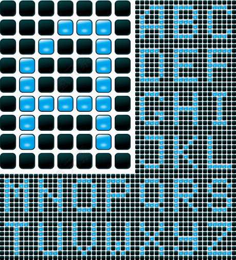 LED数字字母像素装饰图案