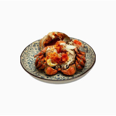 一盘做好的螃蟹