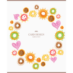 甜品环形矢量背景底纹素材