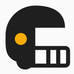 矢量抽象橄榄球头盔